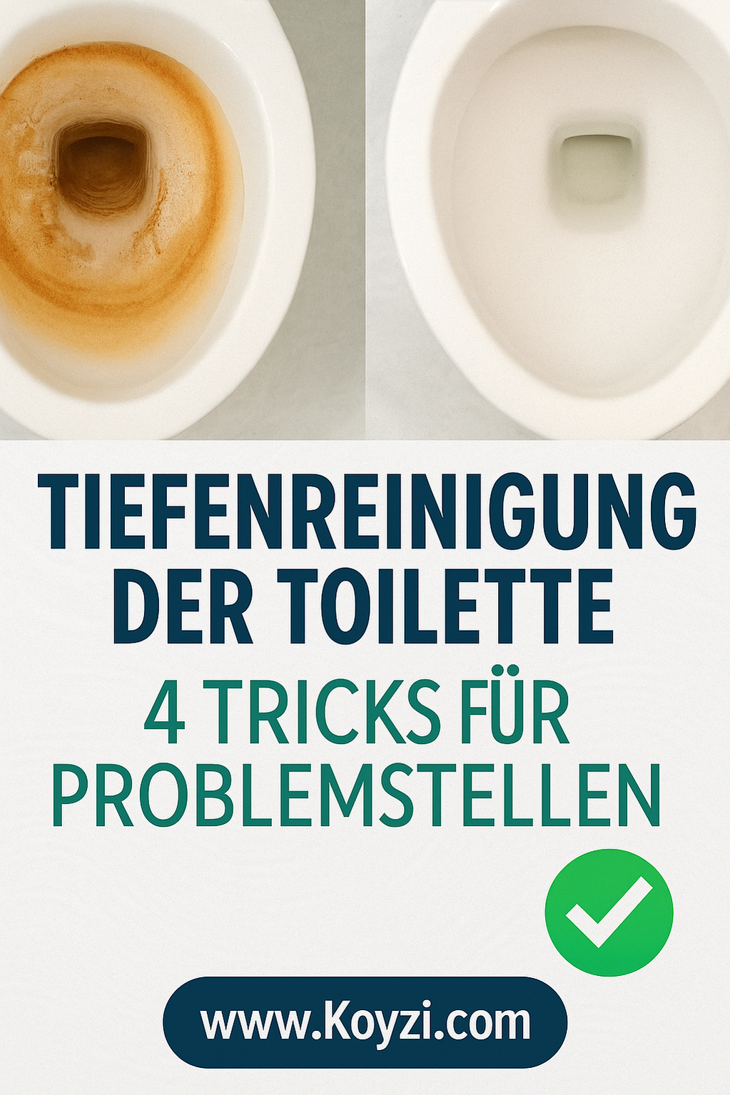 Toilette Verfärbungen entfernen